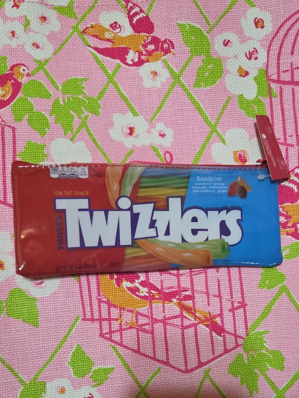 Rainbow Twists Candy Pencil Case - Multicolor NWT